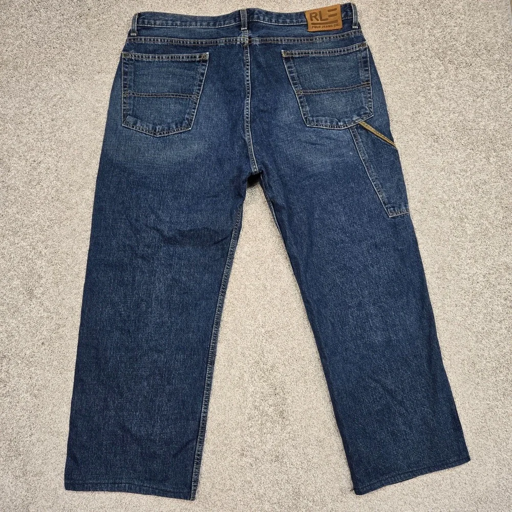 Vintage Polo Ralph Lauren Carpenter Blue jeans mens Freemont 38x30‎